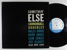 CANNONBALL ADDERLEY Somethin' Else BLUE NOTE LP mono NY/w 63rd RVG  