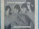 JOHNS CHILDREN / MARC BOLAN. DESDEMONA. TRACK RECORDS 1967 ORIGINAL PIC SLEEVE
