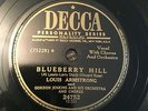 78 rpm JAZZ Record Louis Armstrong BLUEBERRY HILL 1949 Decca Jukebox