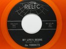 VERDICTS Doo Wop ORANGE WAX 45rpm The Mummy's Ball b/w My Life's Desire HEAR