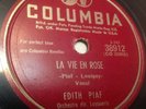 EDITH PIAF LA VIE EN ROSE 78 RPM 10