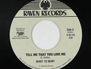 Modern Soul/Boogie 45 - Heart To Heart - Tell Me That You Love Me - Raven - VG+
