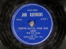 78 RPM - The Fat Man with Sunnyland Slim, Robt Lockwood, Jr.), JOB 103 VV+ Blues