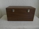 Vintage Wooden Heavy Duty Double Sided 45 RPM Record Case Holds approx 170  45s