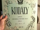 JANOS STARKER KODALY Sonata for CELLO - PERIOD SPLP 510 ORIG GREEN COVER ED1 EX