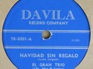 two vintage latin Puerto Rican 78rpm records - El Gran Trio, Trio Los Condes