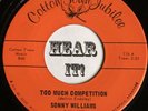 AR Country Bopper Rockabilly 45 SONNY WILLIAMS Too Much COTTON TOWN Beatles hear