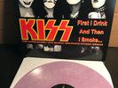 NM KISS LP DEMOS 1975 MAGNA STUDIOS FIRST I DRINK AND THEN I SMOKE LP PINK RARE