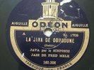 78 RPM SINFONIC JAZZ DE FRED MELE - La java de doudoune - ODEON 165306
