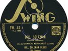 78 RPM - Bill Coleman & Django Reinhardt - Bill Coleman Blues / Indiana - 1937