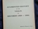Augmented history of the violin on records 1920-1959. Thomas Clear. 3 disc. Rare