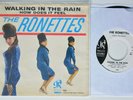 RONETTES Walking In The Rain PHILLES VG+ 45 picture sleeve PROMO wlp