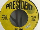 7 inch vinyl record northern soul viola wills-i got love vg condition 