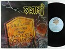 Saint - Too Late For Living LP - Pure Metal VG+