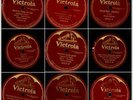 9x ENRICO CARUSO auf VICTROLA/ HIS MASTERS VOICE   78rpm   Schellackplatte GS012