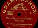 WEISS FERDL Das Lied von der Infanterie / Bayr. Soldatenlied Schellack S4327