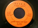 AQUA-NITES Lover Don't You Weep / Christy Doo Wop R&B Rock 45 Orig.