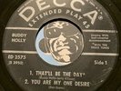 BUDDY HOLLY Rockabilly EP 45 That'll Be The Day - You Are My One Desire VG+