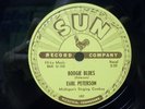 EARL PETERSON - ROCK A BILLY 78rpm SUN #197 - BOOGIE BLUES / IN THE DARK - E/E