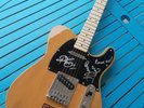 LED ZEPPELIN autograph guitar FENDER robert Plant jimmy Page signed live rare