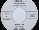 R&B Doo Wop 45 BILLY WARD Jennie Lee LIBERTY promo HEAR