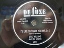 OTIS WILLIAMS & CHARMS - R&B 78rpm DELUXE #6097 - I'D LIKE TO THANK YOU MR D.J.