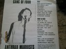 GANG OF FOUR - ANTHRAX MARXISTS   Unofficial Live LP