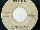 BIG DON'S REBELLION It Was True / Smokin' Ethon Northern Soul Promo RARE 45 HEAR