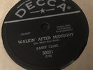 PATSY CLINE      RARE DECCA  78 rpm      WALKIN' AFTER MIDNIGHT       EX -