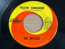 The Beatles 45 Record YELLOW SUBMARINE Capitol Error Yellow Perimeter Print 1966