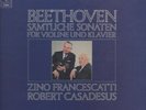 4lp box cbs 77426 beethoven complete francescatti/casadesus ex+/nm
