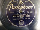 78 rpm EDDIE LANG freeze an` melt / LOUIS ARMSTRONG west end blues