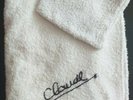 Claude François serviette + gant brodé, 