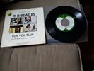 Beatles FOR YOU BLUE & LONG AND WINDING ROAD 45 & Picture Sleeve NMminus/EXPLUS