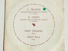 RARE BELGIAN ALPHA DB 30 LP KOCH DUMORTIER FRANCK LEKEU VIOLIN PIANO SONATAS