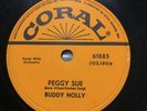 BUDDY HOLLY - PEGGY SUE / EVERYDAY - 78 RPM CORAL 61885 1957