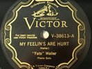 HEAR  FATS WALLER VICTOR  Piano Solo My Feelin's Are Hurt/ Smashing Thirds