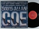 DAVID ALLAN COE I've Got Something To Say COLUMBIA LP VG+ #