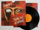 THE SWEET - GIVE US A WINK LP EX VINYL Rare Original 1976 UK 1st Press Die Cut