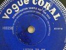 Buddy Holly,DEMO,Listen To Me,VG+,Single sided,Coral,1958,Rock n Roll,Rockabilly