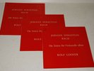 Rolf Looser BACH complete Suites for Violoncello Solo swiss only 3 LP set NM