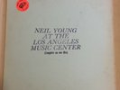 NEIL YOUNG-At The Los Angeles Music Center LP RARE YELLOW VINYL