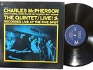 CHARLES MCPHERSON The Quintet Live  SOUL JAZZ LP VG++
