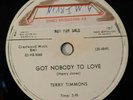 Terry Timmons Promo 78 RCA Victor flexi  Record Prevue Got Nobody to Love / Rare
