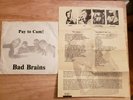 Bad Brains Pay To Cum 7” (1979) ORIGINAL 1st pressing Pic w/lyric Sheet 45rpm