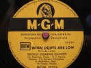 George Shearing-Quintett 78 RPM / When The Light Are Low & Lullaby..(076-0620-P)