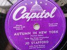 Jo Stafford 78rpm Single 10-inch Capitol Records #1248 Autumn In New York