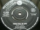 RARE 1966 OZ PROMO ELVIS PRESLEY*INDESCRIBABLY BLUE+FOOLS FALL IN LOVE*RCA 7