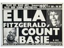 ELLA FITZGERALD & COUNT BASIE Belgium GIG poster 19.10.1980 ORIGINAL Rare type