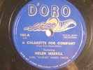 78 : D'ORO 102-HELEN MERRILL (HER 1ST) EARL HINES-CIGARETTE FOR COMP-STORE STOCK